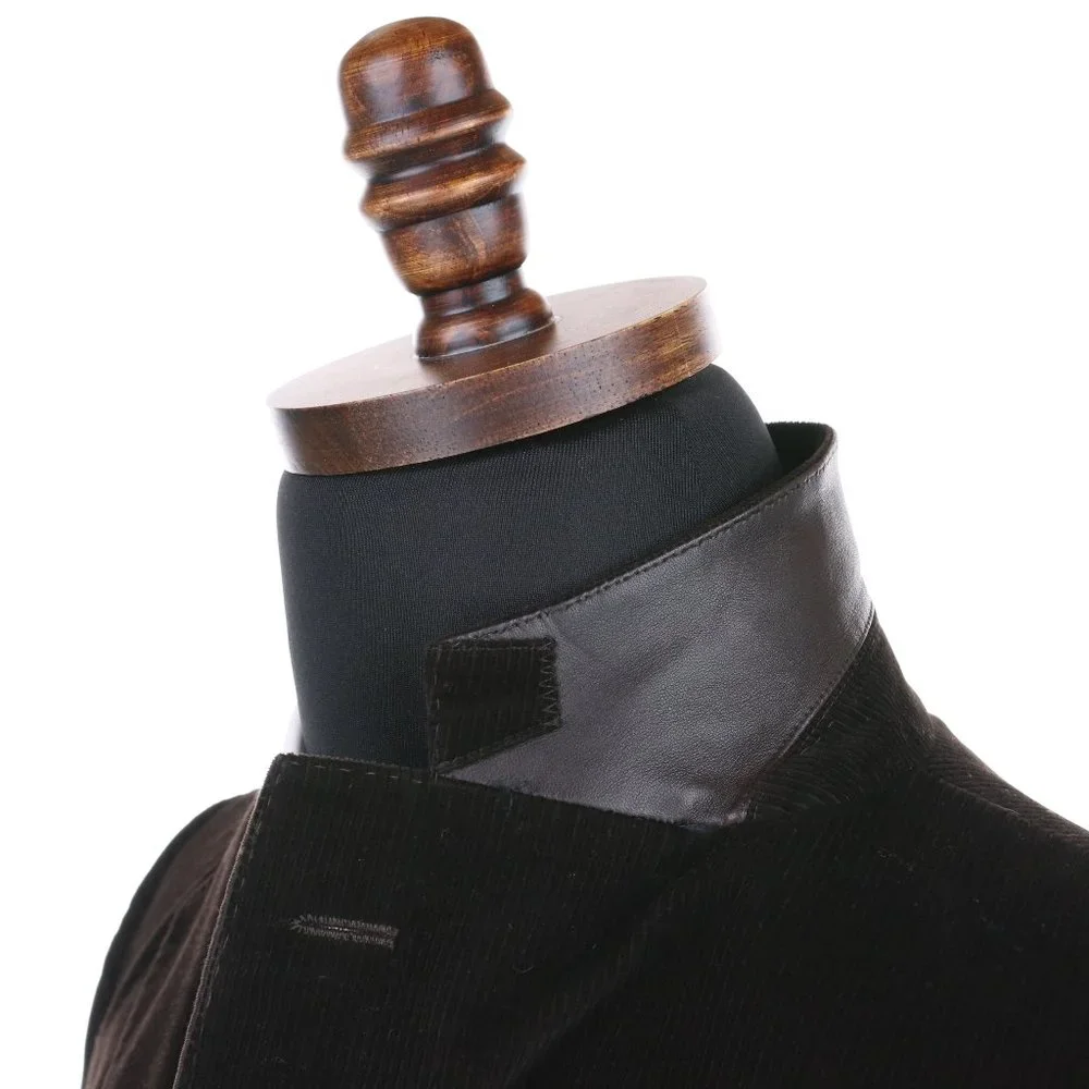 Z Zegna Dark Brown Corduroy Sport Coat Blazer
